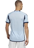 Sporting Kansas City Mens Adidas Authentic Soccer Home Jersey - Blue