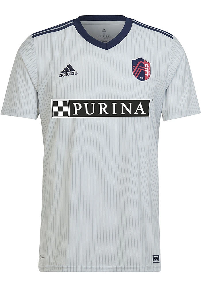 St Louis City SC Mens Adidas Replica Soccer Away Jersey - Grey