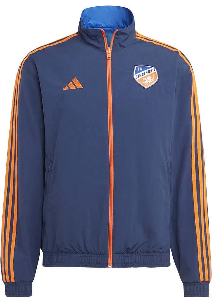 Adidas FC Cincinnati Mens Blue ANTHEM Track Jacket