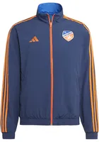 Adidas FC Cincinnati Mens Blue ANTHEM Track Jacket