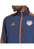 Adidas FC Cincinnati Mens Blue ANTHEM Track Jacket