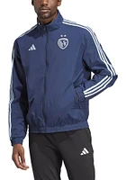 Adidas Sporting Kansas City Mens Light Blue ANTHEM Track Jacket