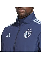 Adidas Sporting Kansas City Mens Light Blue ANTHEM Track Jacket
