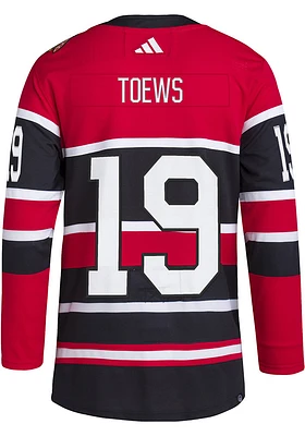 Adidas Jonathan Toews Chicago Blackhawks Mens Black 2022 Reverse Retro Hockey Jersey