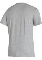 Adidas Kansas Jayhawks Grey Slogan Short Sleeve T Shirt
