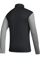 Adidas Kansas Jayhawks Mens Black Primary Team Logo Long Sleeve Qtr Zip Pullover