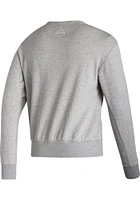 Adidas Kansas Jayhawks Mens Grey Vault Logo Long Sleeve Crew Sweatshirt
