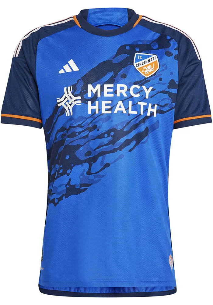 FC Cincinnati Mens Adidas Authentic Soccer Home Jersey - Blue