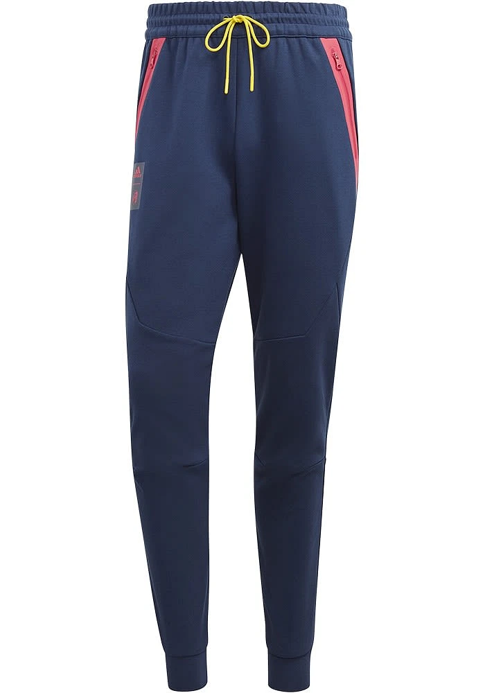 Adidas St Louis City SC Mens Navy Blue TRAVEL STYLE Pants