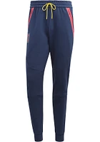 Adidas St Louis City SC Mens Navy Blue TRAVEL STYLE Pants