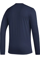 Adidas Philadelphia Union Navy Blue PREGAME CLUB ICON Long Sleeve T-Shirt