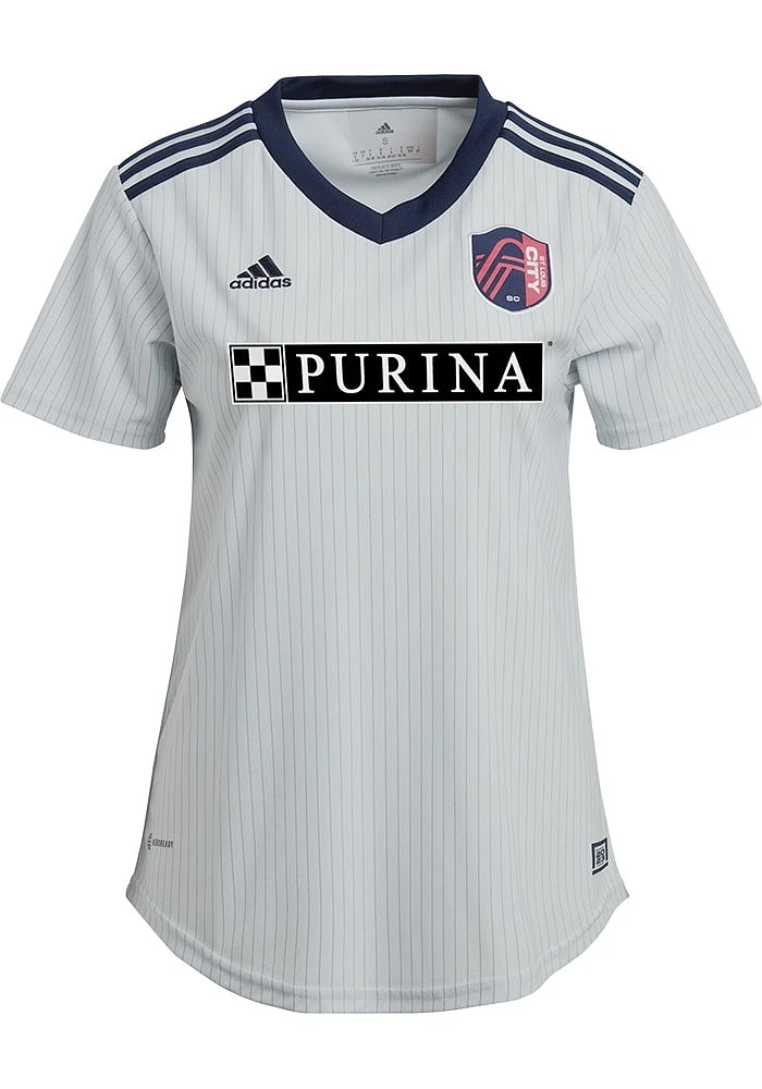 Adidas St Louis City SC Womens Grey 23/24 AWAY REPLICA Soccer Jersey
