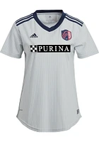 Adidas St Louis City SC Womens Grey 23/24 AWAY REPLICA Soccer Jersey