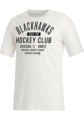Adidas Chicago Blackhawks White Zero Dye Short Sleeve T Shirt