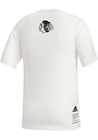 Adidas Chicago Blackhawks White Zero Dye Short Sleeve T Shirt