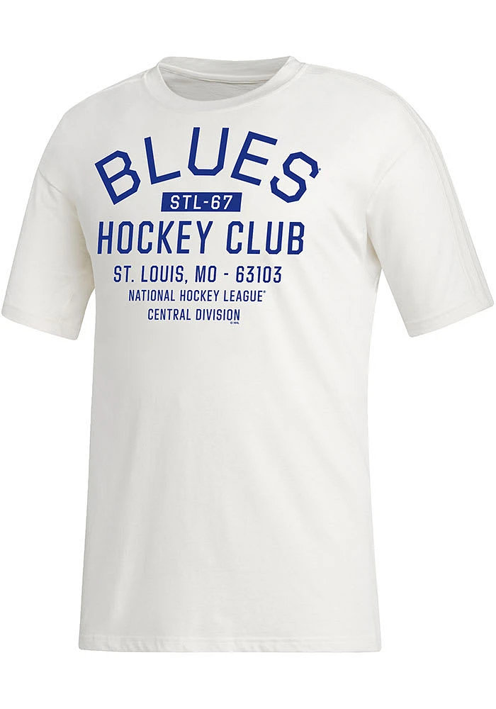 Adidas St Louis Blues White Zero Dye Short Sleeve T Shirt