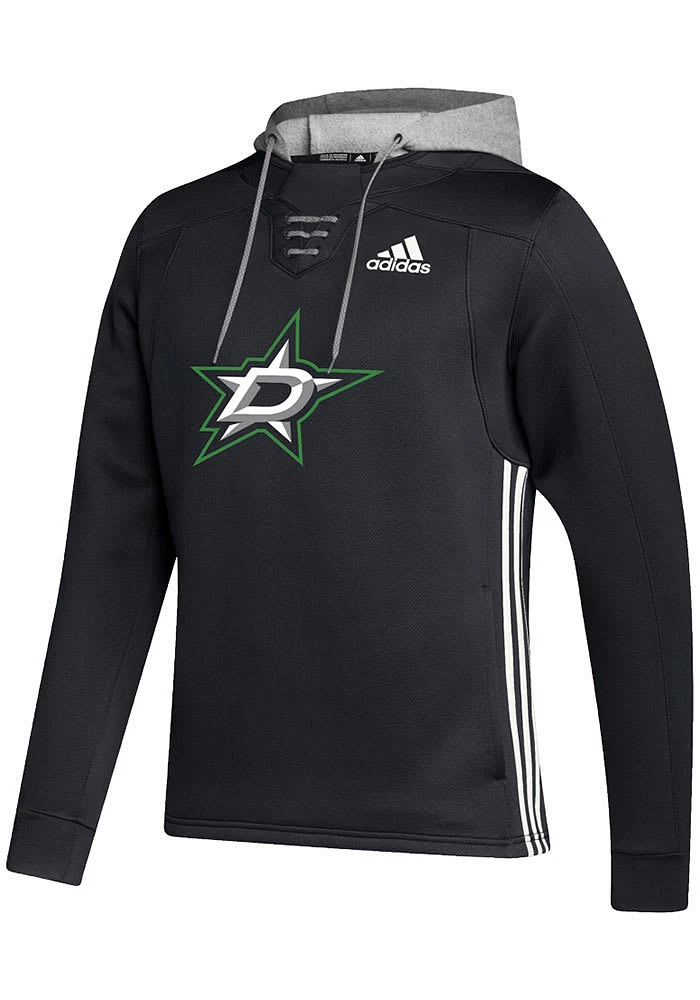 Adidas Dallas Stars Mens Black Skatelace Long Sleeve Hoodie
