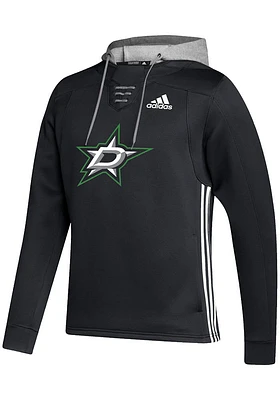 Adidas Dallas Stars Mens Black Skatelace Long Sleeve Hoodie