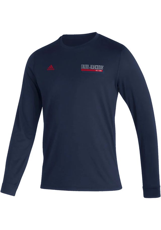 Adidas Columbus Blue Jackets Navy Sport Creator Long Sleeve T-Shirt