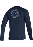 Adidas St Louis Blues Navy Blue Sport Creator Long Sleeve T-Shirt