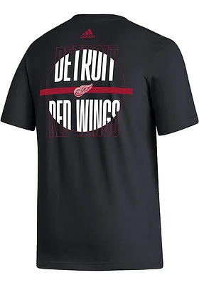 Adidas Detroit Red Wings Black Line Change Short Sleeve T Shirt