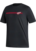 Adidas Detroit Red Wings Black Line Change Short Sleeve T Shirt