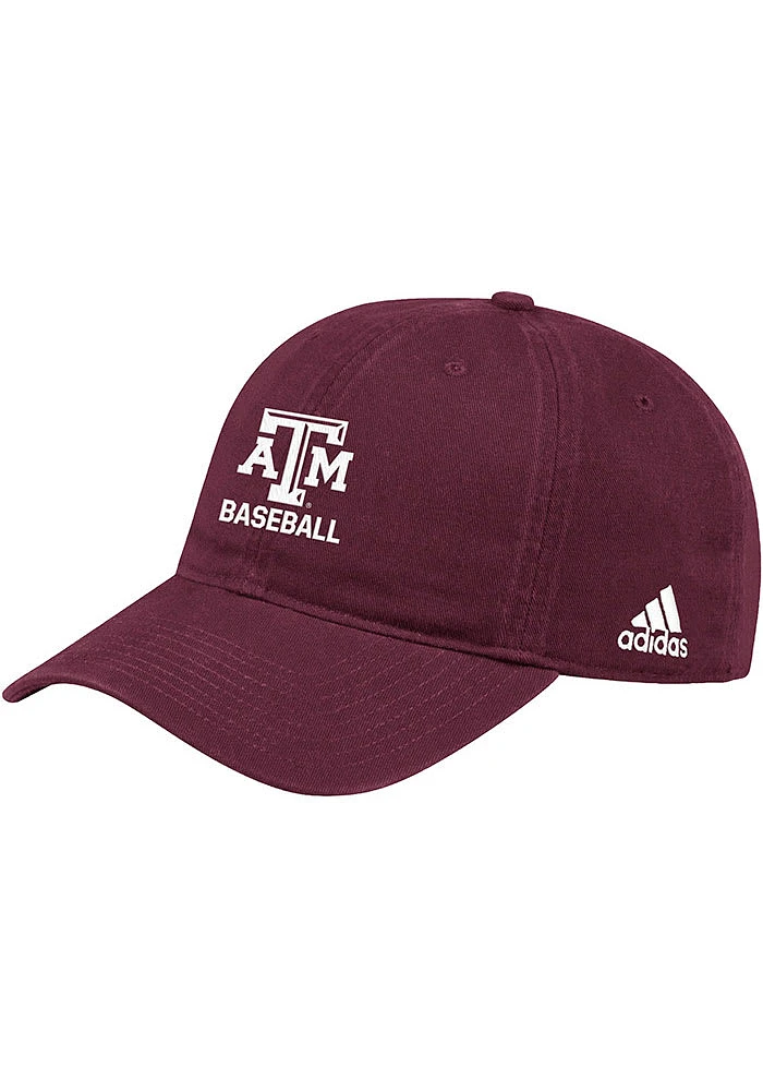 Adidas Texas A&M Aggies Baseball Washed Slouch Adjustable Hat - Maroon
