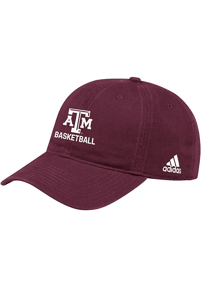 Adidas Texas A&M Aggies Basketball Washed Slouch Adjustable Hat - Maroon