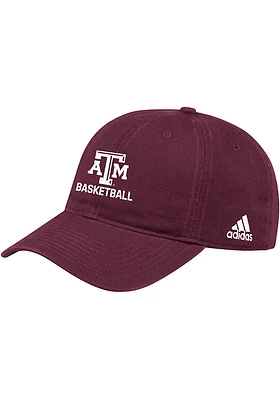 Adidas Texas A&M Aggies Basketball Washed Slouch Adjustable Hat - Maroon
