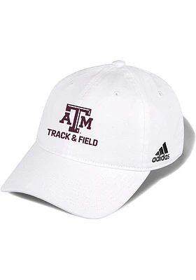 Adidas Texas A&M Aggies Track and Field Washed Slouch Adjustable Hat - White