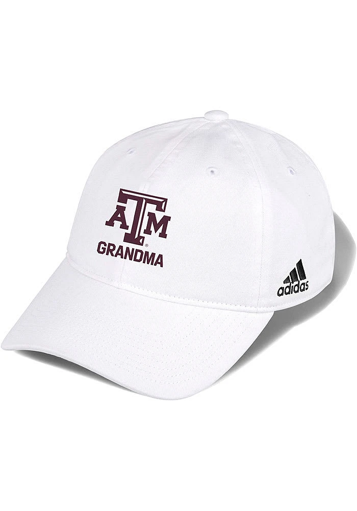 Adidas Texas A&M Aggies Grandma Washed Slouch Adjustable Hat - White