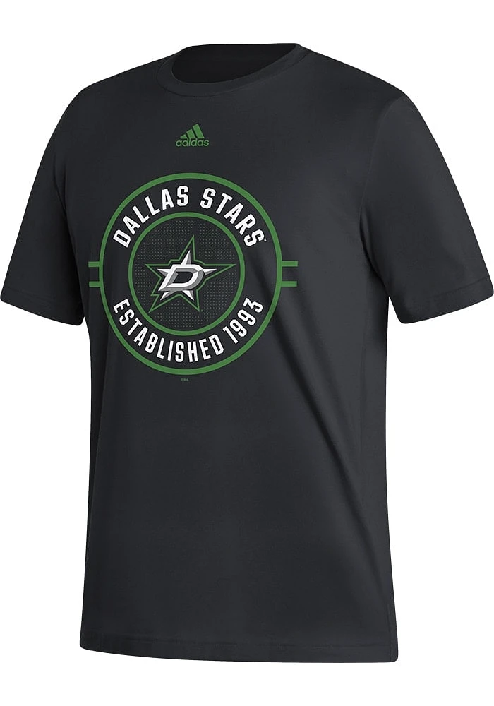 Adidas Dallas Stars Black Fresh Short Sleeve T Shirt