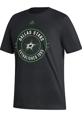 Adidas Dallas Stars Black Fresh Short Sleeve T Shirt