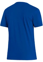 Adidas Kansas Jayhawks Womens Blue Essential Fresh Short Sleeve T-Shirt
