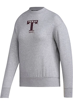 Adidas Texas A&M Aggies Womens Grey Vintage Crew Sweatshirt