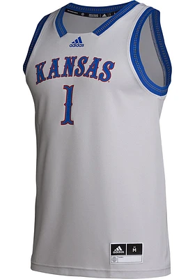Adidas Kansas Jayhawks Grey Swingman Jersey