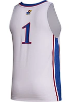 Adidas Kansas Jayhawks White Wordmark Swingman Jersey