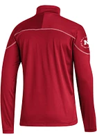 Adidas Nebraska Cornhuskers Mens Red Stadium Snap Long Sleeve Qtr Zip Pullover