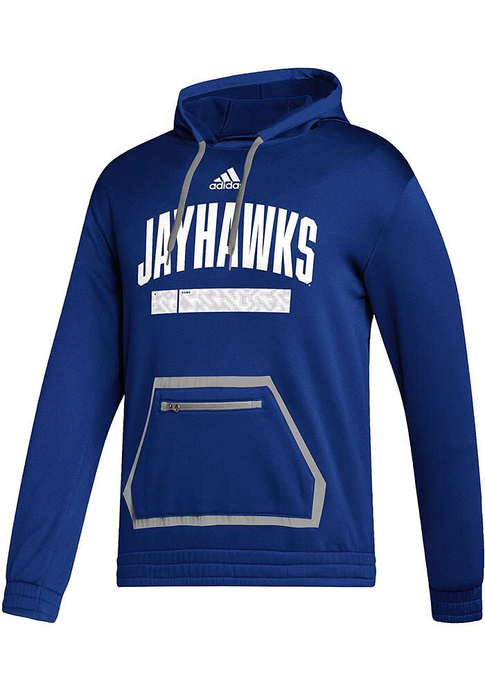 Adidas Kansas Jayhawks Mens Blue Locker Fill Hood