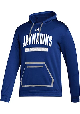 Adidas Kansas Jayhawks Mens Blue Locker Fill Hood