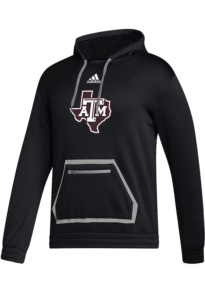 Adidas Texas A&M Aggies Mens Black Locker Logo Hood