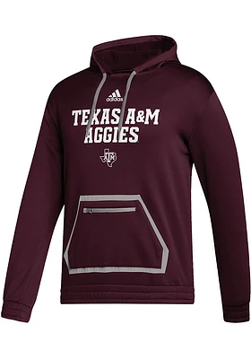 Adidas Texas A&M Aggies Mens Maroon Locker Wordmark Hood