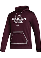 Adidas Texas A&M Aggies Mens Maroon Locker Wordmark Hood