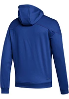 Adidas Kansas Jayhawks Mens Blue Stadium Long Sleeve Full Zip Jacket