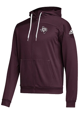 Adidas Texas A&M Aggies Mens Maroon Stadium Long Sleeve Full Zip Jacket