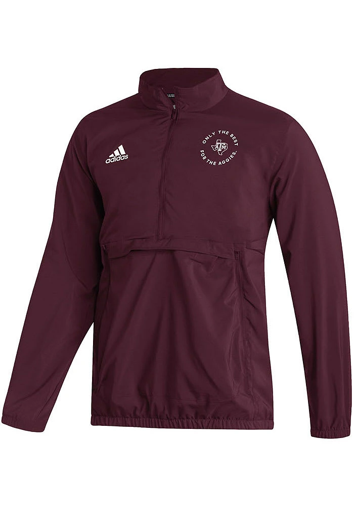 Adidas Texas A&M Aggies Mens Maroon Stadium Woven Light Weight Jacket