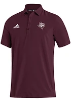 Adidas Texas A&M Aggies Mens Maroon Stadium Coaches Short Sleeve Polo