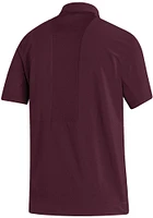 Adidas Texas A&M Aggies Mens Maroon Stadium Coaches Short Sleeve Polo