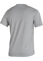 Adidas Kansas Jayhawks Grey Locker Football Practice Short Sleeve T Shirt
