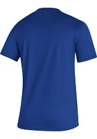 Adidas Kansas Jayhawks Blue Locker Fill Short Sleeve T Shirt